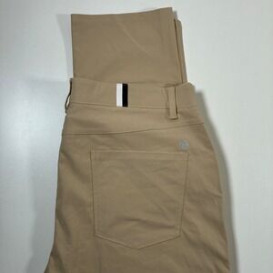 NEW Rhoback Delta Performance Pants 36x32 Khaki Beige 5-Pocket Stretch Golf